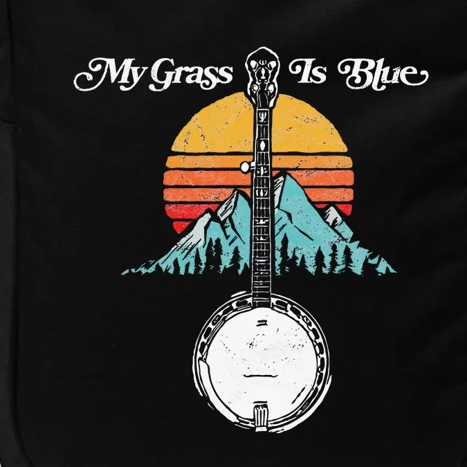 My Grass Is Blue Retro Rocky Mountain Banjo Bluegrass Impact Tech Backpack