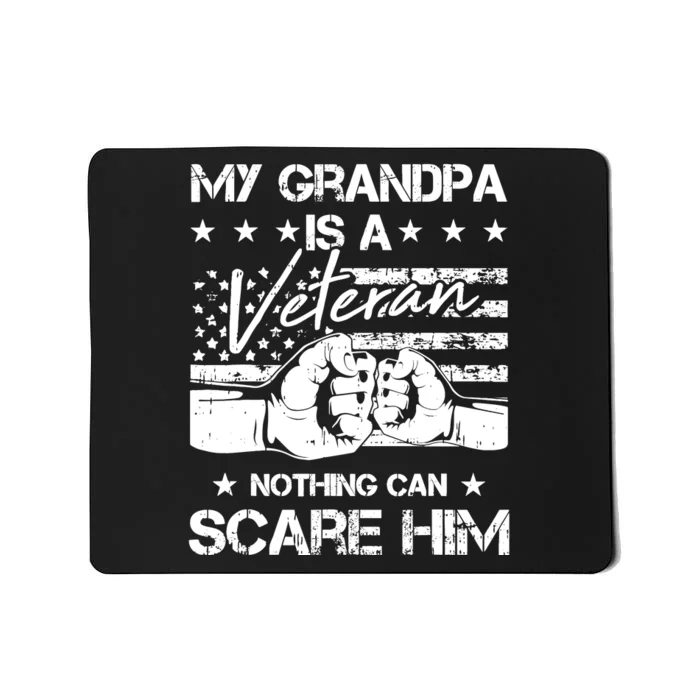 My Grandpa Is A Veteran American Flag Cool Patriotic Gifts Mousepad