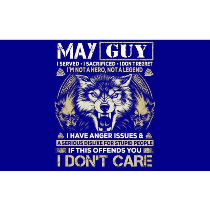 May Guy I Served I Sacrificed I Don't Regret Funny Wolf Great Gift Bumper Sticker