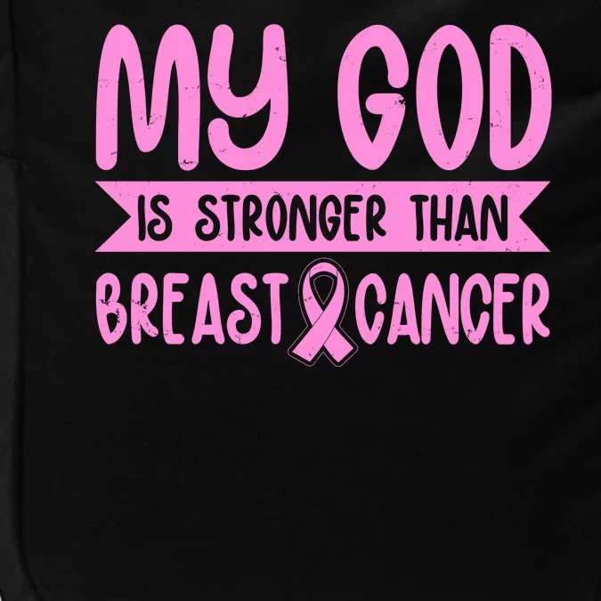 My God Is Stronger Than Breast Cancer Impact Tech Backpack