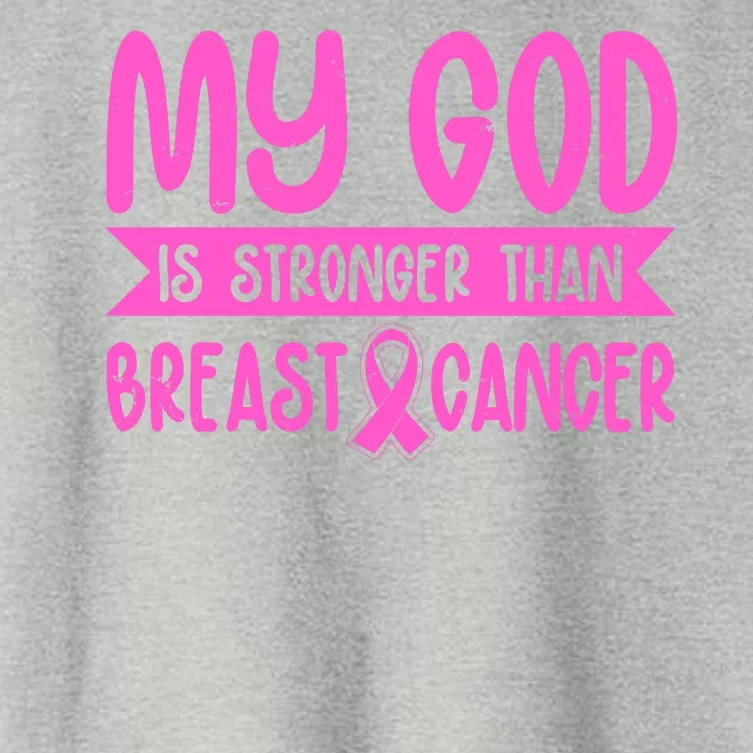 My God Is Stronger Than Breast Cancer Women's Crop Top Tee