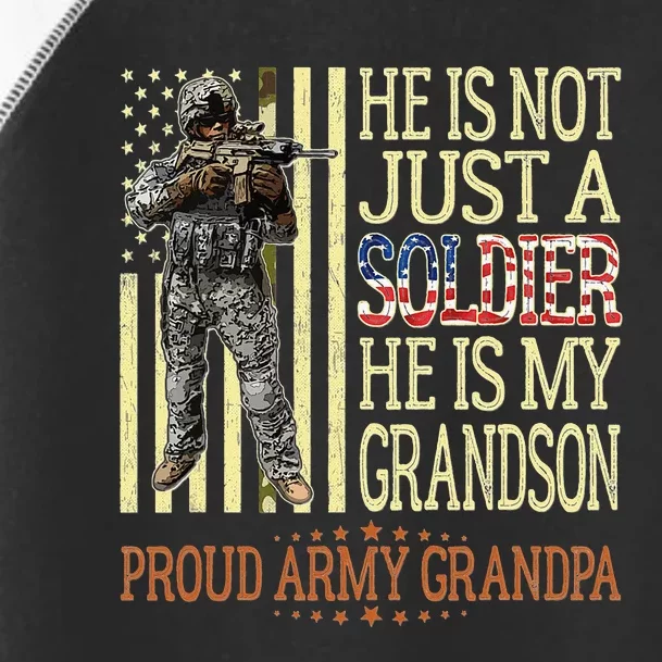 My Grandson Is A Soldier Proud Army Grandpa Toddler Fine Jersey T-Shirt