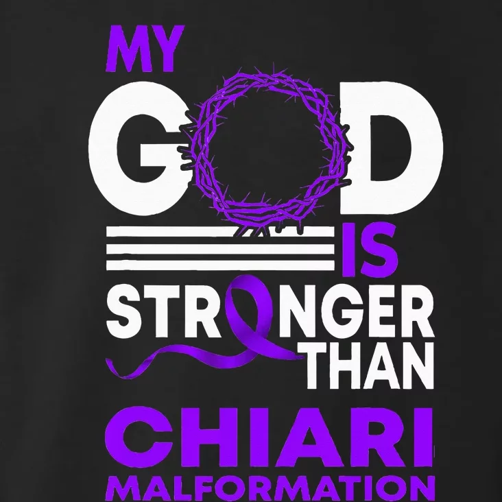 My God Is Stronger Than Chiari Malformation Awareness Ribbon Toddler Hoodie