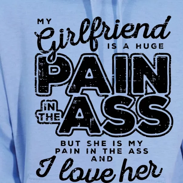 My Girlfriend Is A Huge Pain Boyfriend Unisex Surf Hoodie