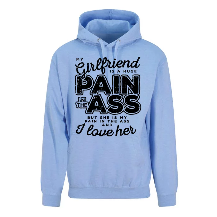 My Girlfriend Is A Huge Pain Boyfriend Unisex Surf Hoodie