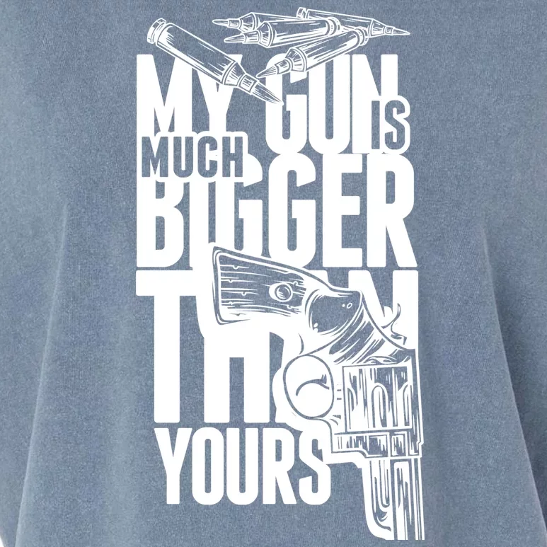 My Gun Is Much Bigger Than Yours Garment-Dyed Women's Muscle Tee