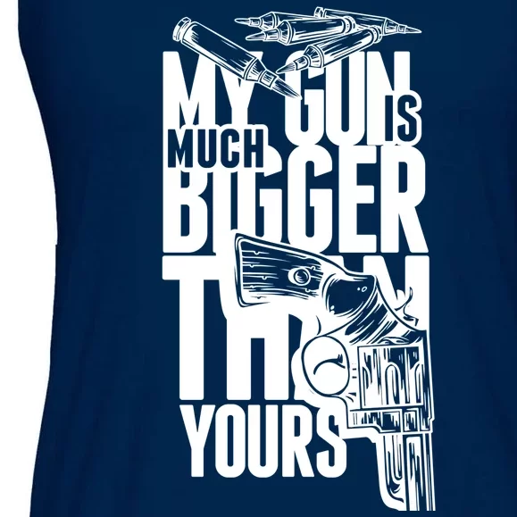 My Gun Is Much Bigger Than Yours Ladies Essential Flowy Tank