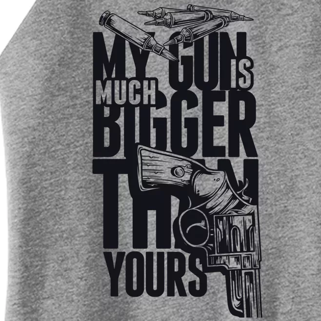 My Gun Is Much Bigger Than Yours Women’s Perfect Tri Rocker Tank