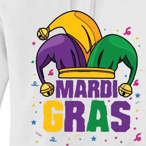 Mardi Gras Jester Costume Funny Mardi Gras Women's Pullover Hoodie