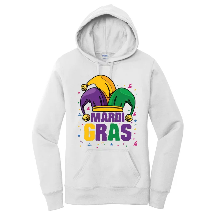 Mardi Gras Jester Costume Funny Mardi Gras Women's Pullover Hoodie