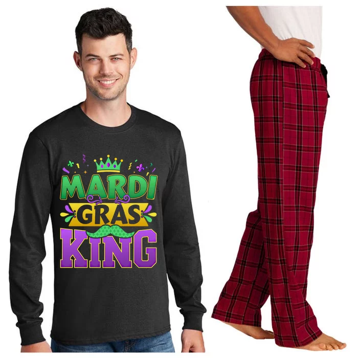 Mardi Gras King For New Orleans Carnival Costume Gift Long Sleeve Pajama Set