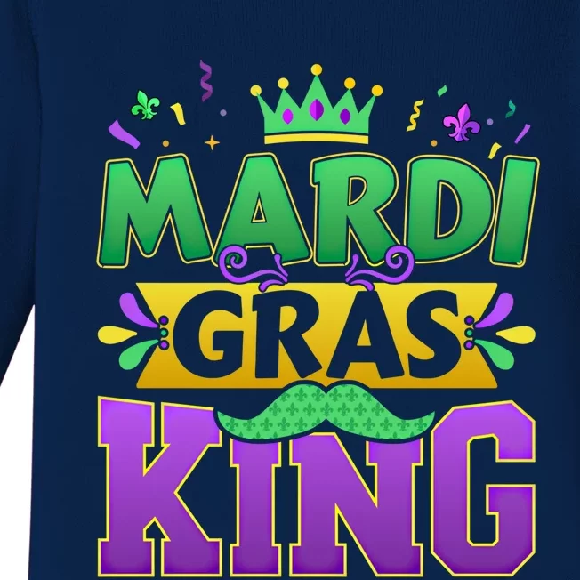 Mardi Gras King For New Orleans Carnival Costume Gift Baby Long Sleeve Bodysuit