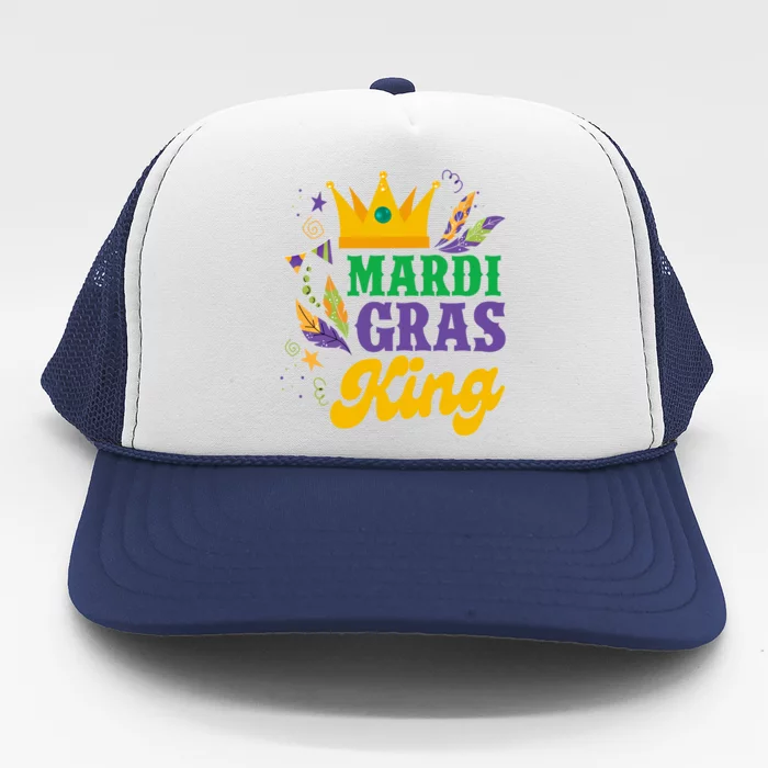 Mardi Gras King Funny Mardi Gras Carnival Party Gift Trucker Hat