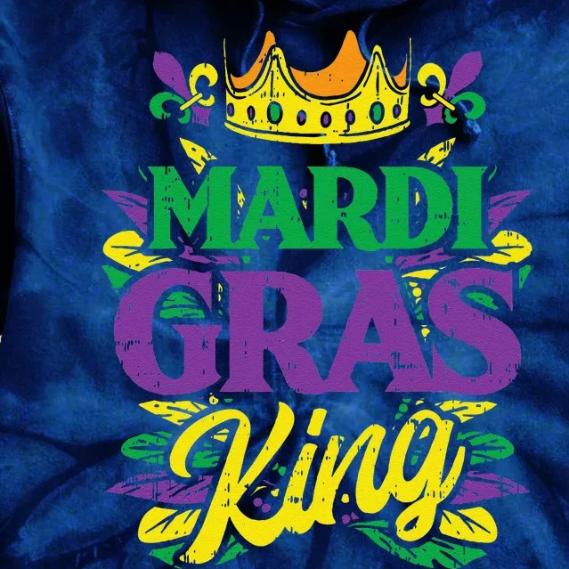 Mardi Gras King Crown Funny Mardi Gras Carnival Tie Dye Hoodie