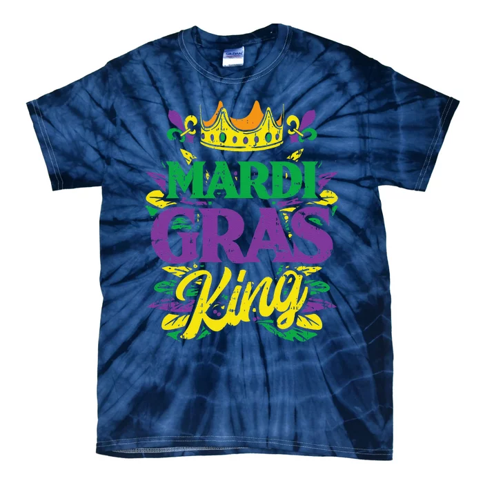 Mardi Gras King Crown Funny Mardi Gras Carnival Tie-Dye T-Shirt