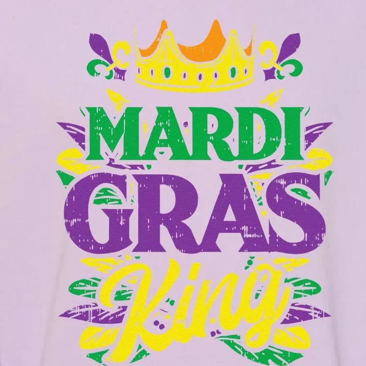 Mardi Gras King Crown Funny Mardi Gras Carnival Garment-Dyed Sweatshirt