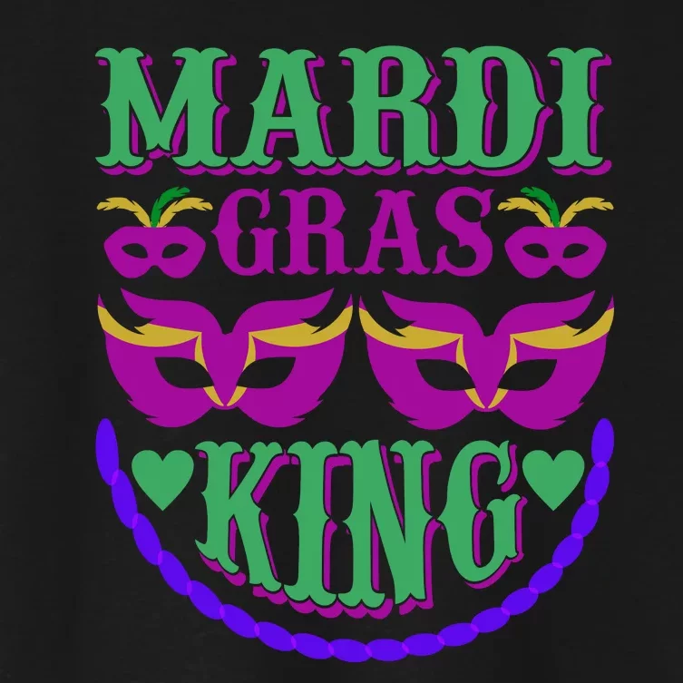 Mardi Gras King Women's Crop Top Tee