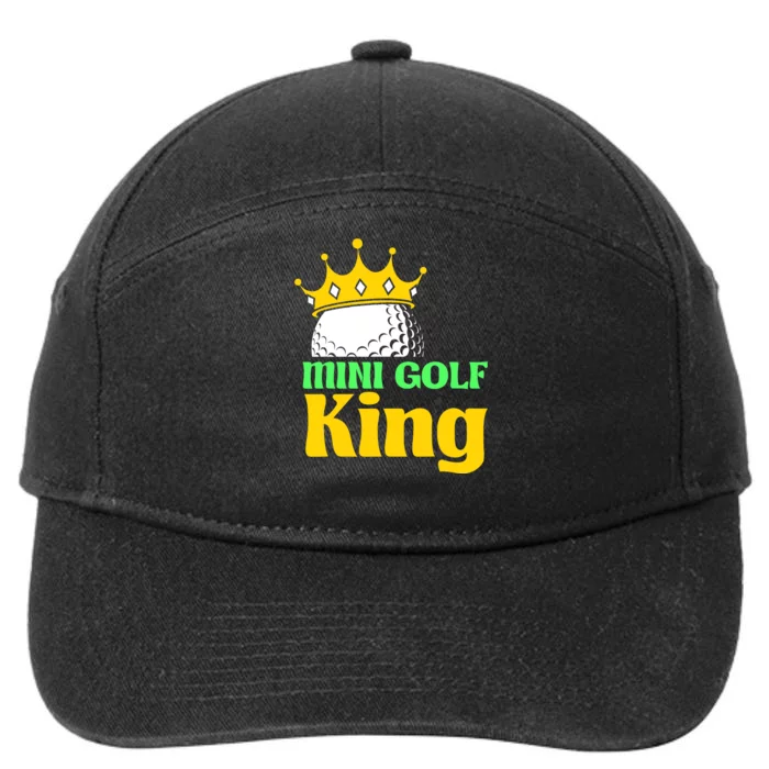 Mini Golf King Funny Mini Golf Player 7-Panel Snapback Hat