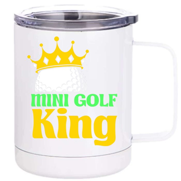 Mini Golf King Funny Mini Golf Player Front & Back 12oz Stainless Steel Tumbler Cup