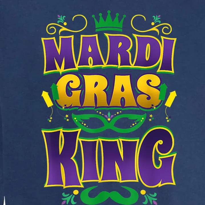 Mardi Gras King Fun Parade Mardi Gras Carnival Costume Party Garment-Dyed Sweatshirt