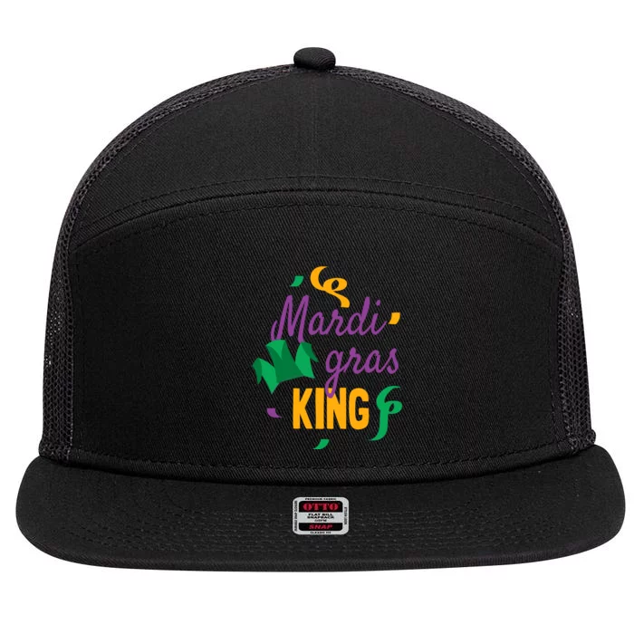 Mardi Gras King 7 Panel Mesh Trucker Snapback Hat