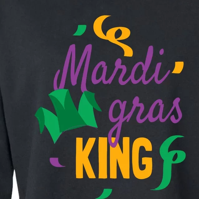 Mardi Gras King Cropped Pullover Crew