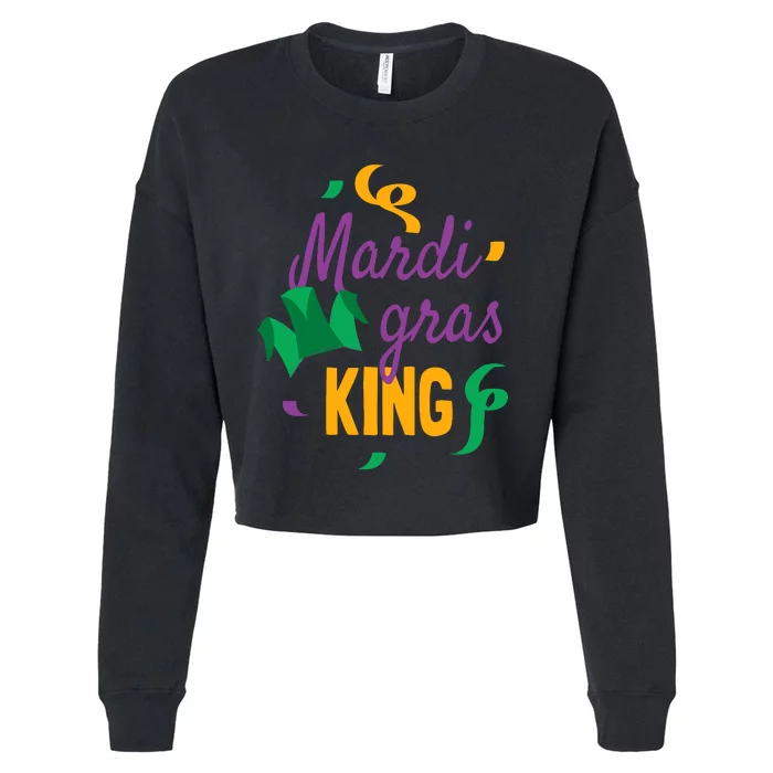 Mardi Gras King Cropped Pullover Crew