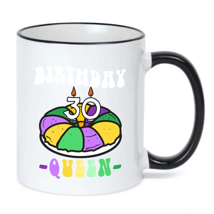 Mardi Gras King Cake 30 Birthday Birthday Queen Mardi Gras Gift Black Color Changing Mug