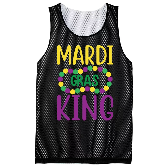 Mardi Gras King Mesh Reversible Basketball Jersey Tank