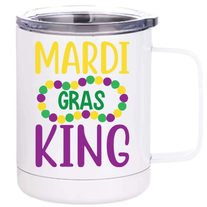 Mardi Gras King Front & Back 12oz Stainless Steel Tumbler Cup