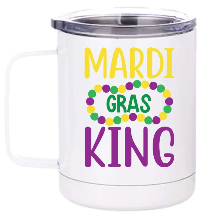 Mardi Gras King Front & Back 12oz Stainless Steel Tumbler Cup