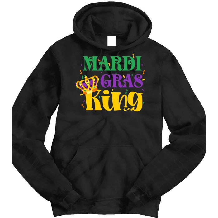 Mardi Gras King Crown Funny Mardi Gras Costume Tie Dye Hoodie