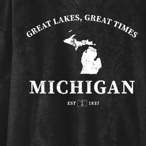 Michigan Great Lakes Great Times Hooded Wearable Blanket