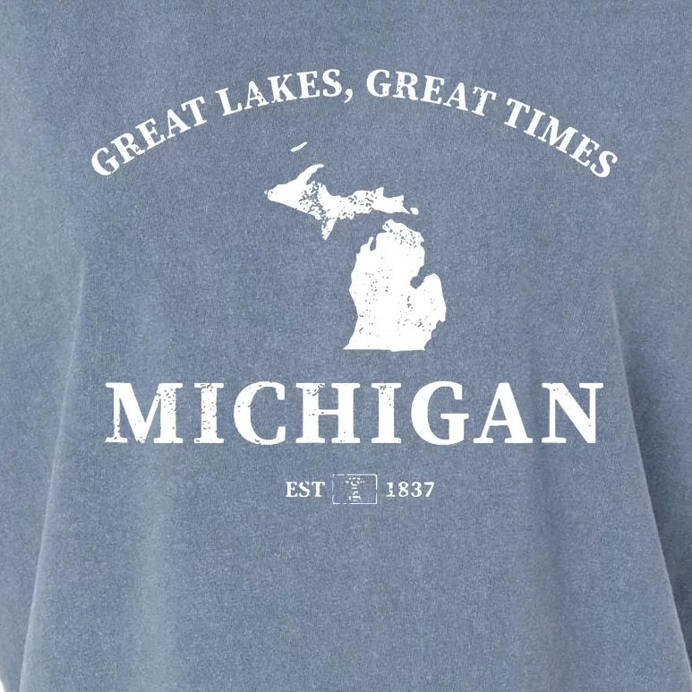 Michigan Great Lakes Great Times Garment-Dyed Women's Muscle Tee