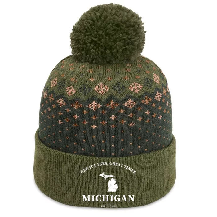 Michigan Great Lakes Great Times The Baniff Cuffed Pom Beanie