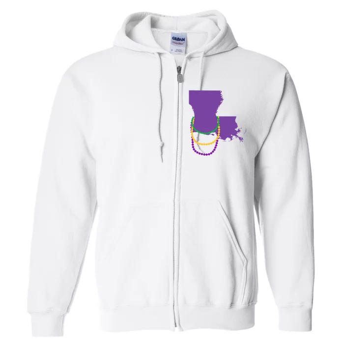 Mardi Gras Louisiana Full Zip Hoodie