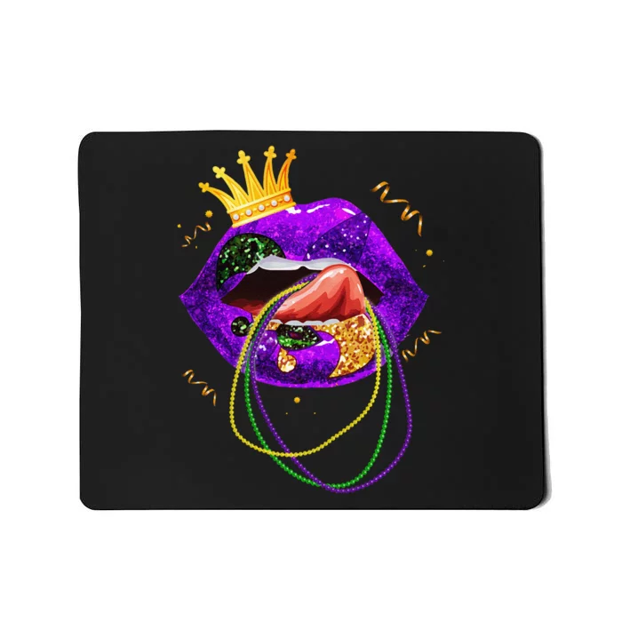 Mardi Gras Lips Queen Carnival Costume Mousepad