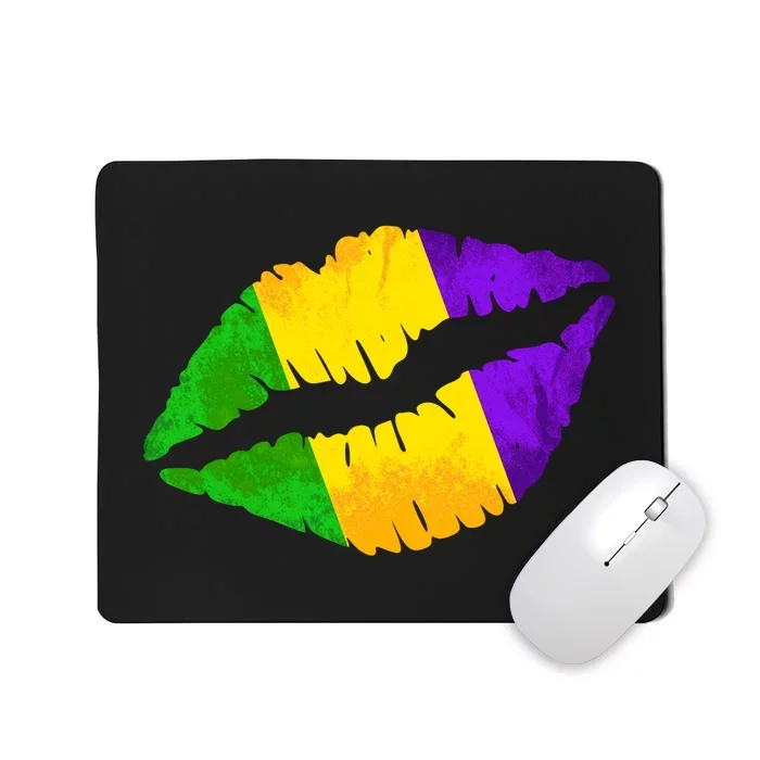 Mardi Gras Lips Design Mousepad