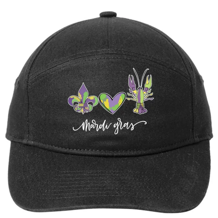 Mardi Gras Logo Heart 7-Panel Snapback Hat