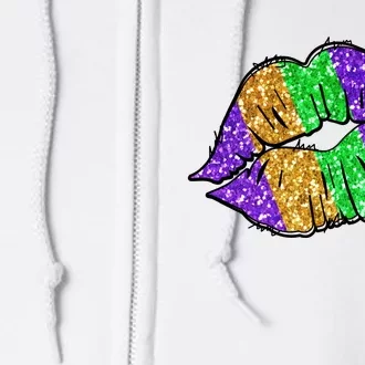 Mardi Gras Lips Full Zip Hoodie