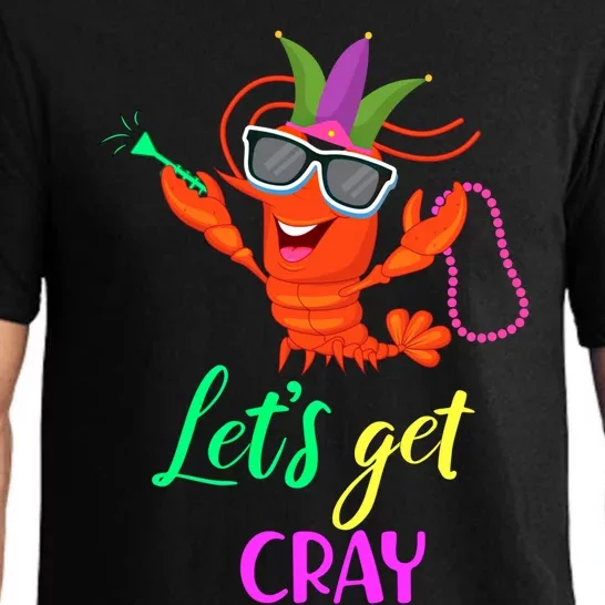 Mardi Grass Lets Get Cray Carnival Ing Crawfish Gift Pajama Set