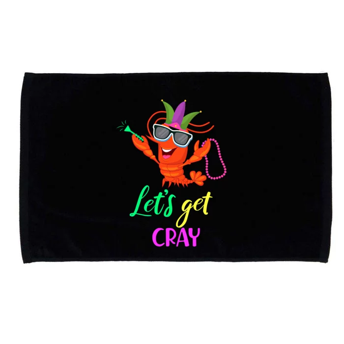 Mardi Grass Lets Get Cray Carnival Ing Crawfish Gift Microfiber Hand Towel