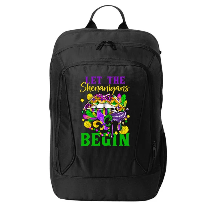 Mardi Gras Lips Let The Shenanigans Begin City Backpack