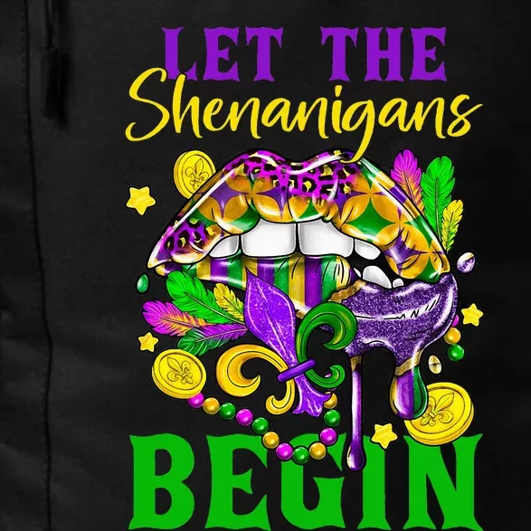 Mardi Gras Lips Let The Shenanigans Begin Daily Commute Backpack