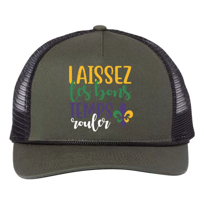 Mardi Gras Laissez Les Bons Temps Rouler Retro Rope Trucker Hat Cap