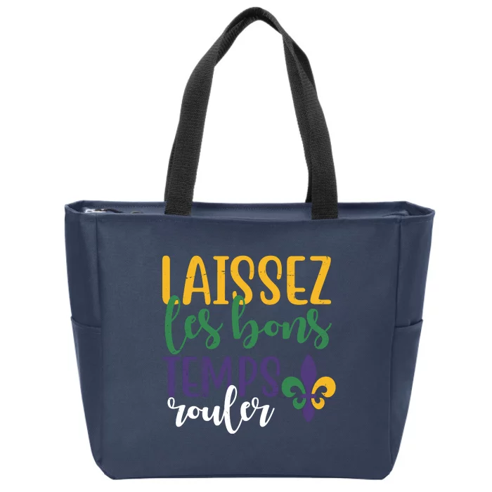 Mardi Gras Laissez Les Bons Temps Rouler Zip Tote Bag