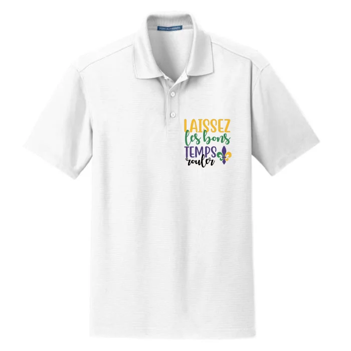 Mardi Gras Laissez Les Bons Temps Rouler Dry Zone Grid Performance Polo