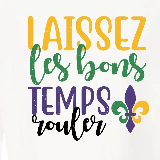 Mardi Gras Laissez Les Bons Temps Rouler Cropped Pullover Crew