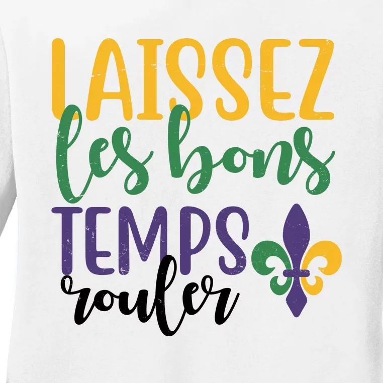 Mardi Gras Laissez Les Bons Temps Rouler Ladies Long Sleeve Shirt