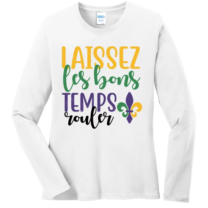 Mardi Gras Laissez Les Bons Temps Rouler Ladies Long Sleeve Shirt